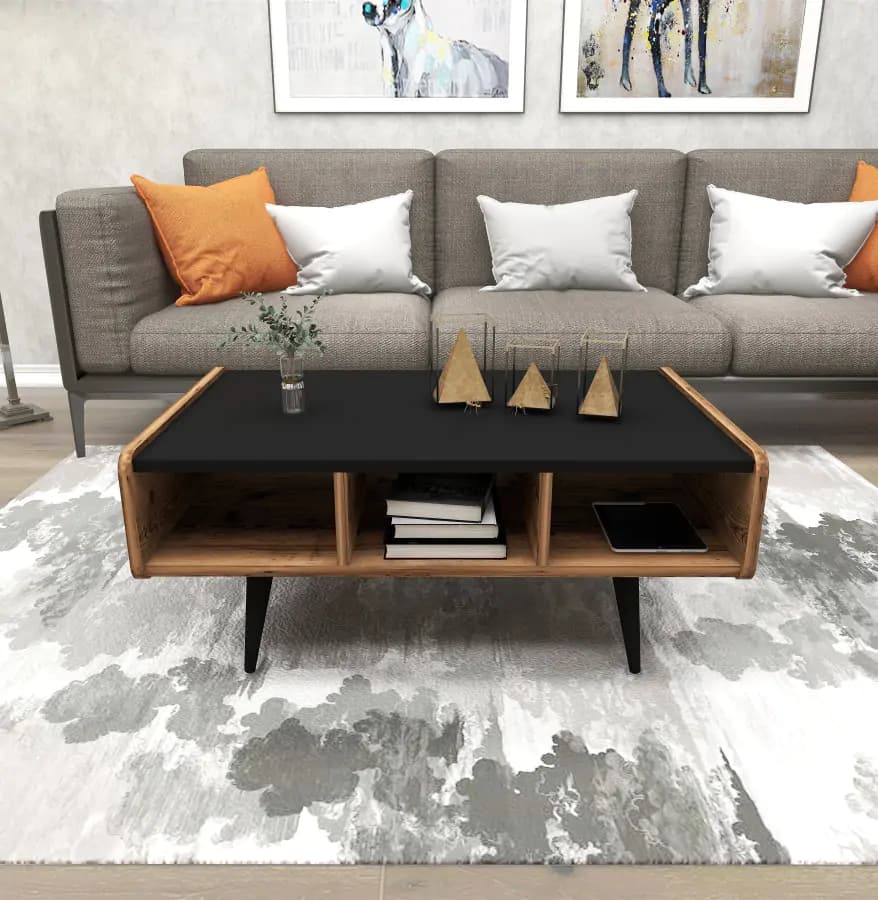 Casarredo Konferenční stolek PYLOS - ořech/černá - náhled 3