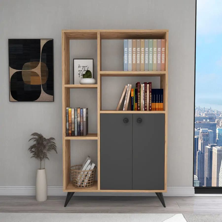 Casarredo Regál THIVA - borovice / antracit - náhled 4