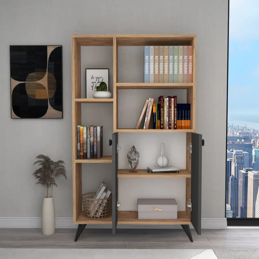 Casarredo Regál THIVA - borovice / antracit - náhled 2