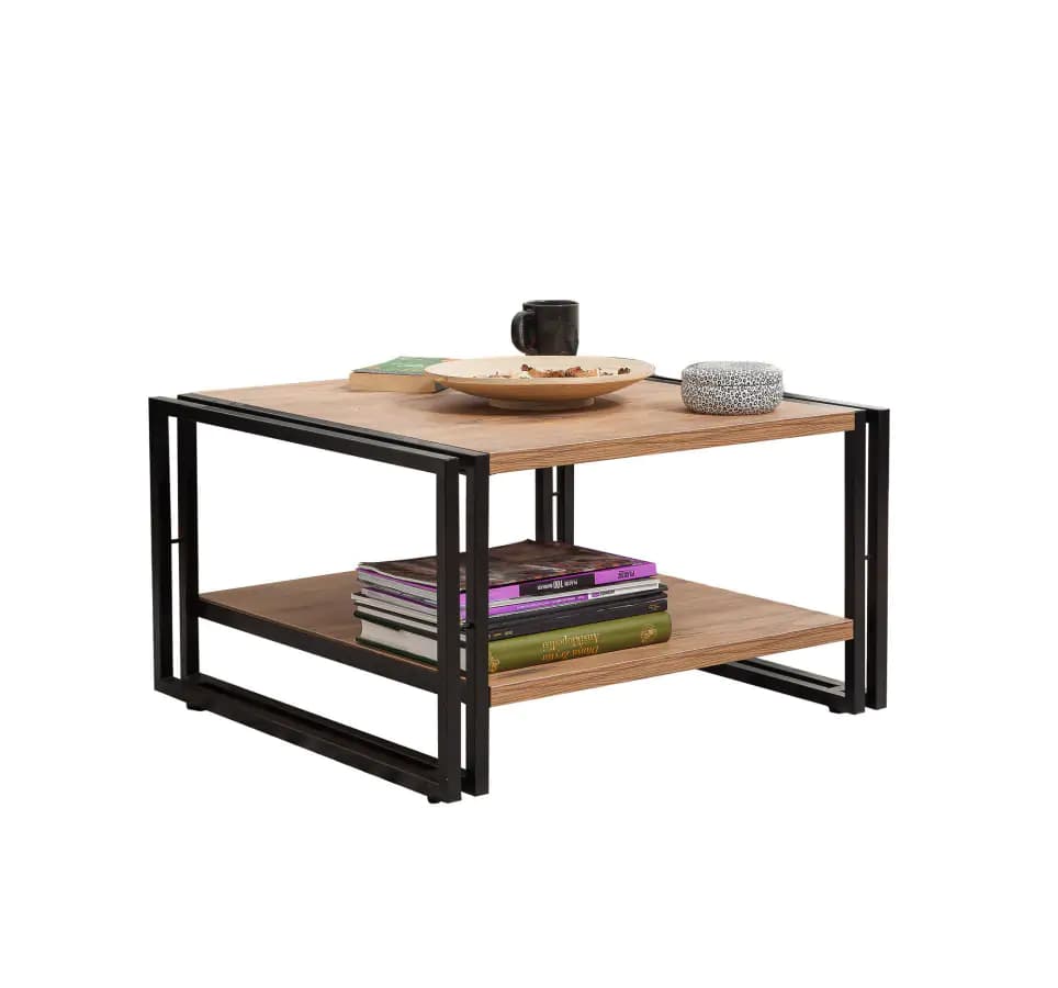 Casarredo Konferenční stolek ODERZO - borovice/černá - náhled 3