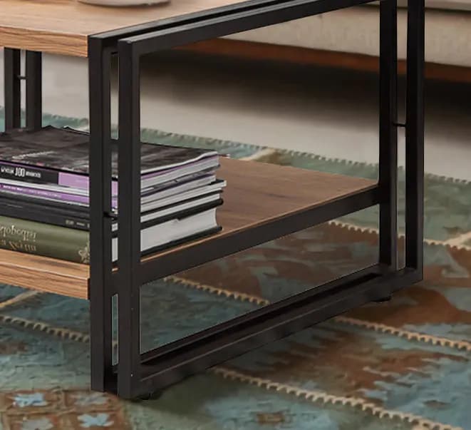 Casarredo Konferenční stolek ODERZO - borovice/černá - náhled 5