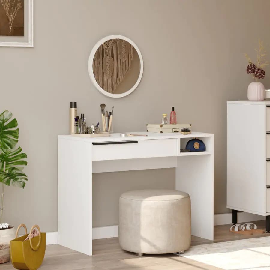 Casarredo Toaletní stolek MORELIA se zrcadlem - bílá - náhled 3