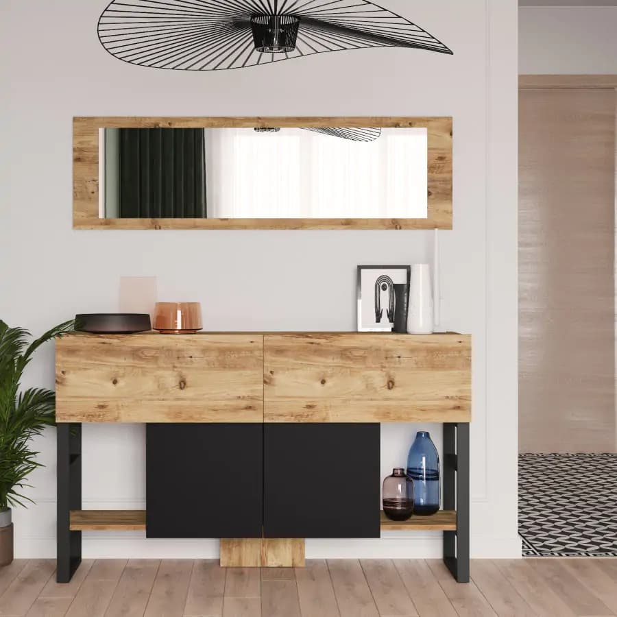 Casarredo Konzolový stolek se zrcadlem CAZONES - borovice - náhled 3