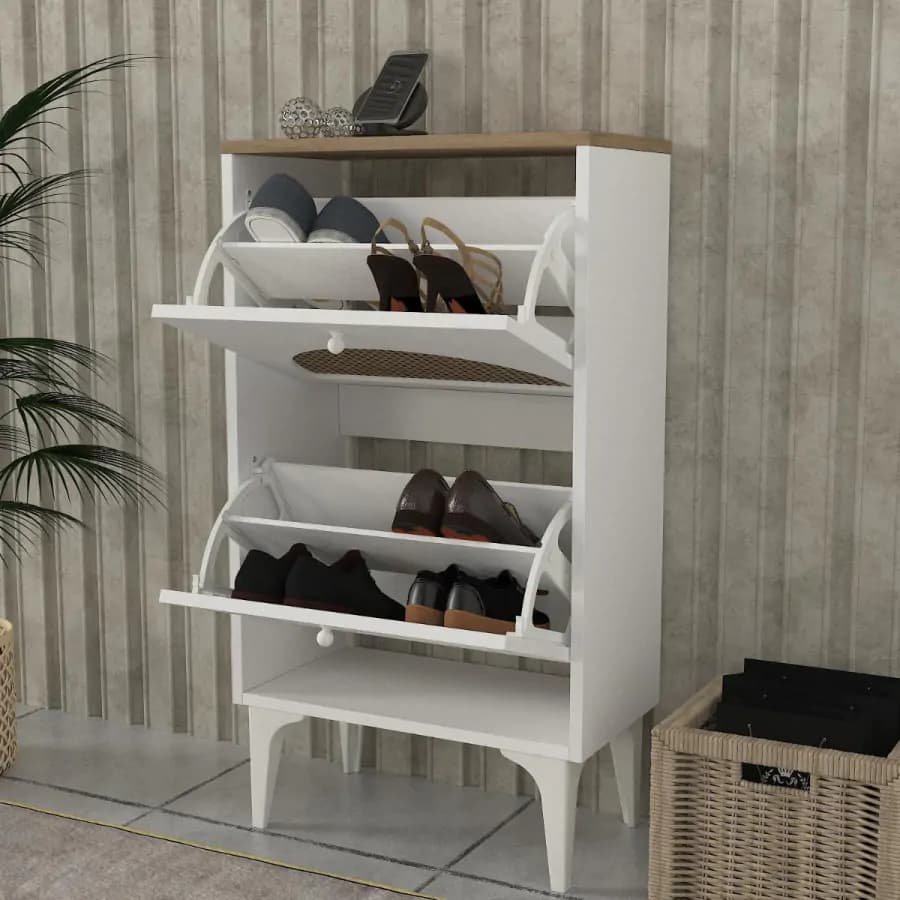 Casarredo Výklopný botník RATUBI - bílá/hazeran - náhled 2