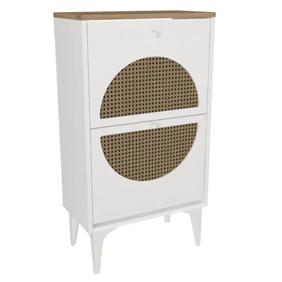 Casarredo Výklopný botník RATUBI - bílá/hazeran