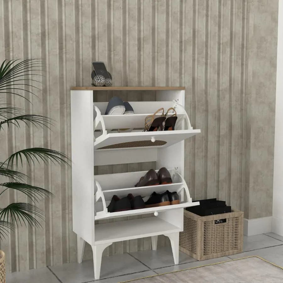Casarredo Výklopný botník RATUBI - bílá/hazeran - náhled 4