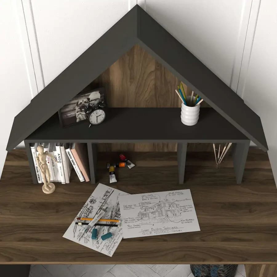 Casarredo Psací stůl AVELINO - ořech/antracit - náhled 4