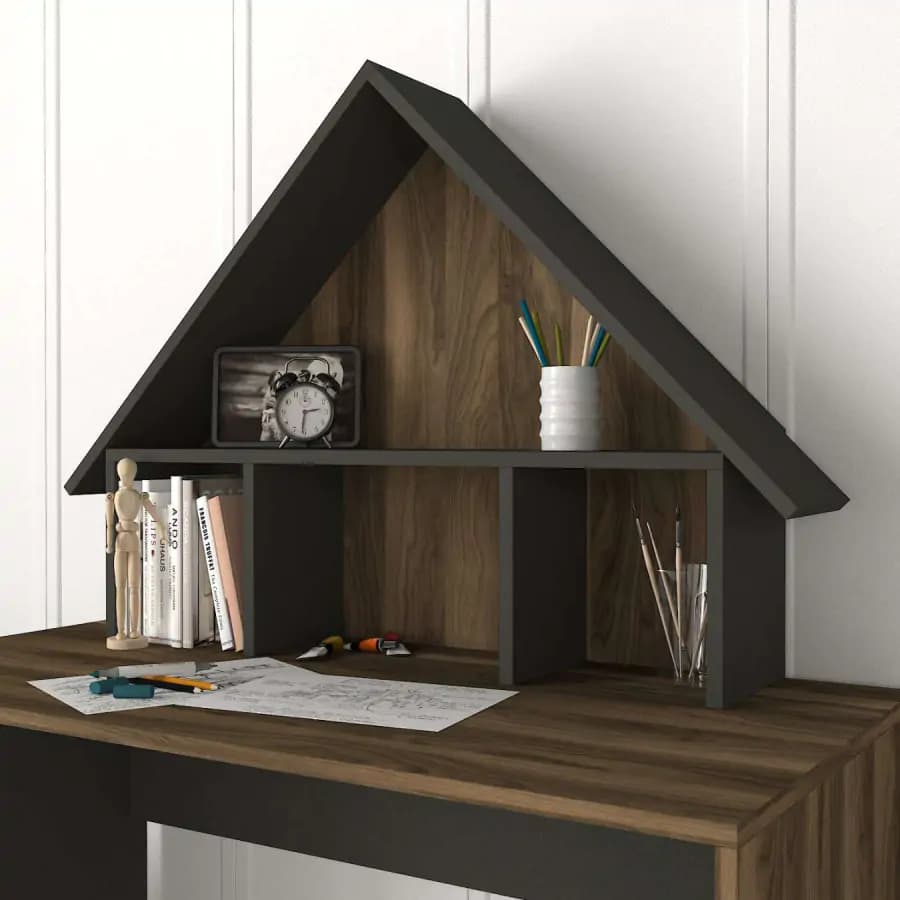 Casarredo Psací stůl AVELINO - ořech/antracit - náhled 5