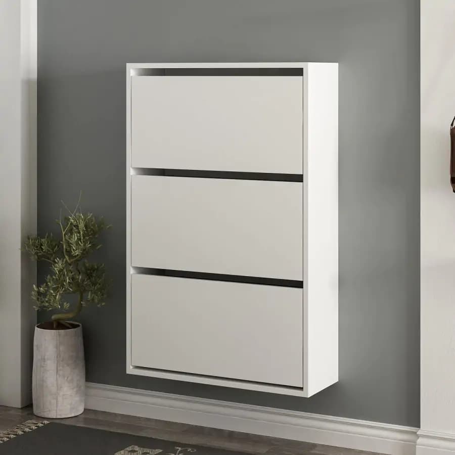 Casarredo Nástěnný botník Lupa 3 - bílá