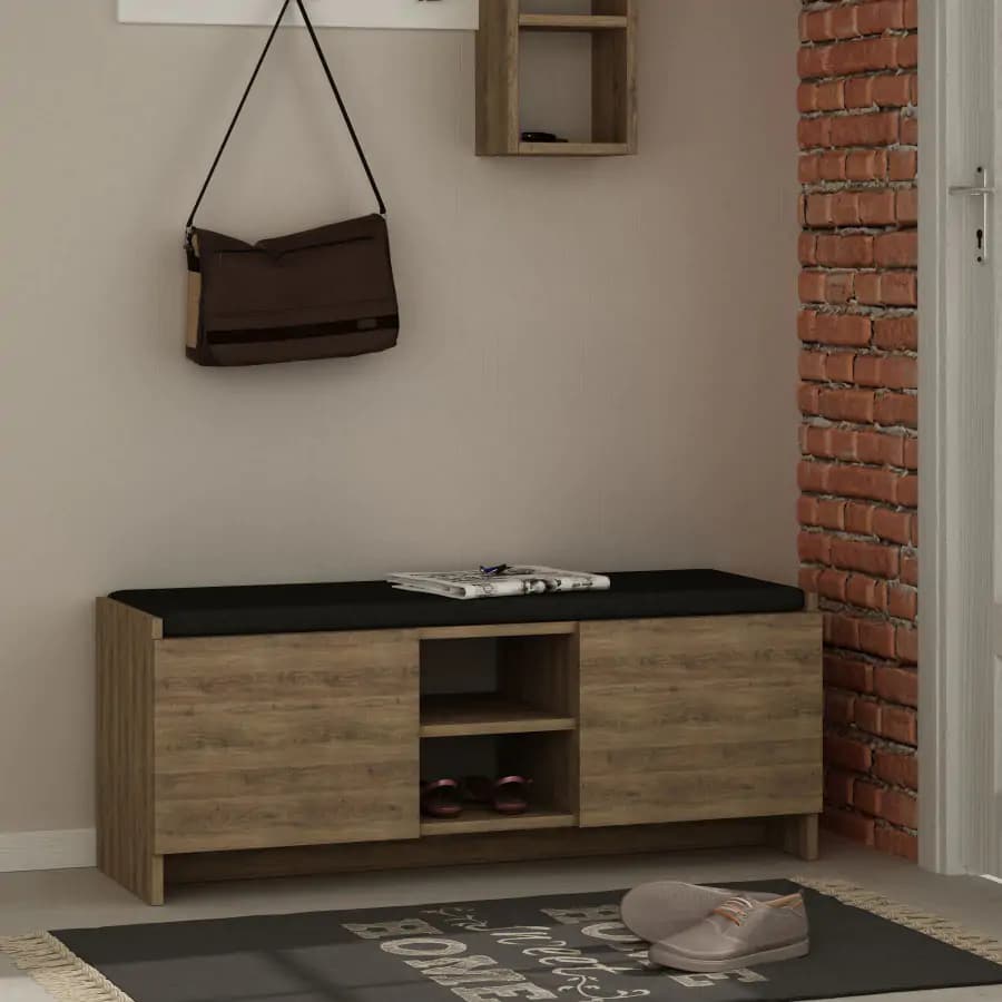 Casarredo Botník se sedákem Zulla - tmavý dub - náhled 2