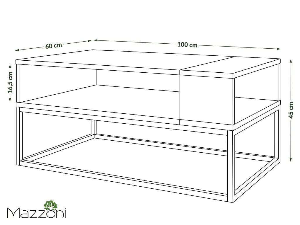 Casarredo Konferenční stolek LYNX 100 - dub artisan/antracit - náhled 3