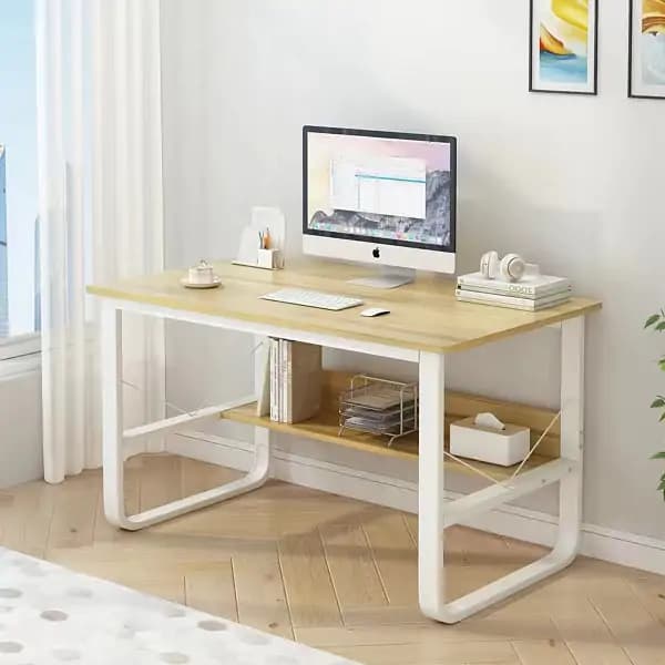 Casarredo Psací stůl NARVIK - bílá/javor