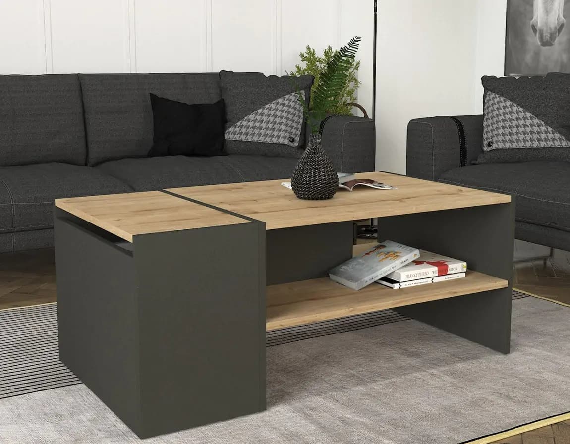 Casarredo Konferenční stolek s ÚP IZMIR - sapphire/antracit