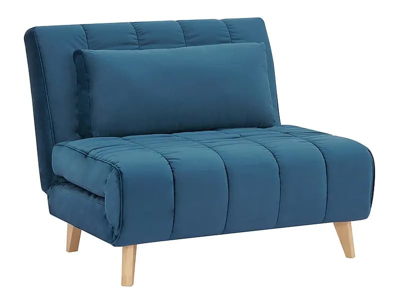 Casarredo Rozkládací pohovka MILY VELVET modrá/buk