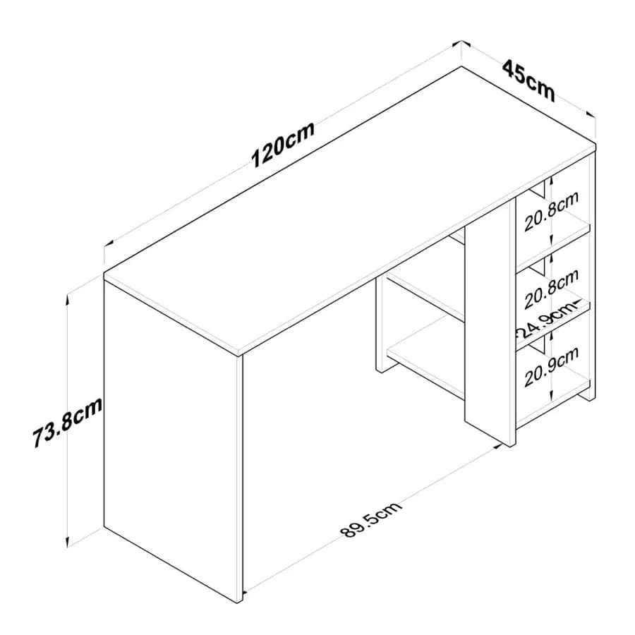 Casarredo Psací stůl LOMOND - ořech/antracit - náhled 5
