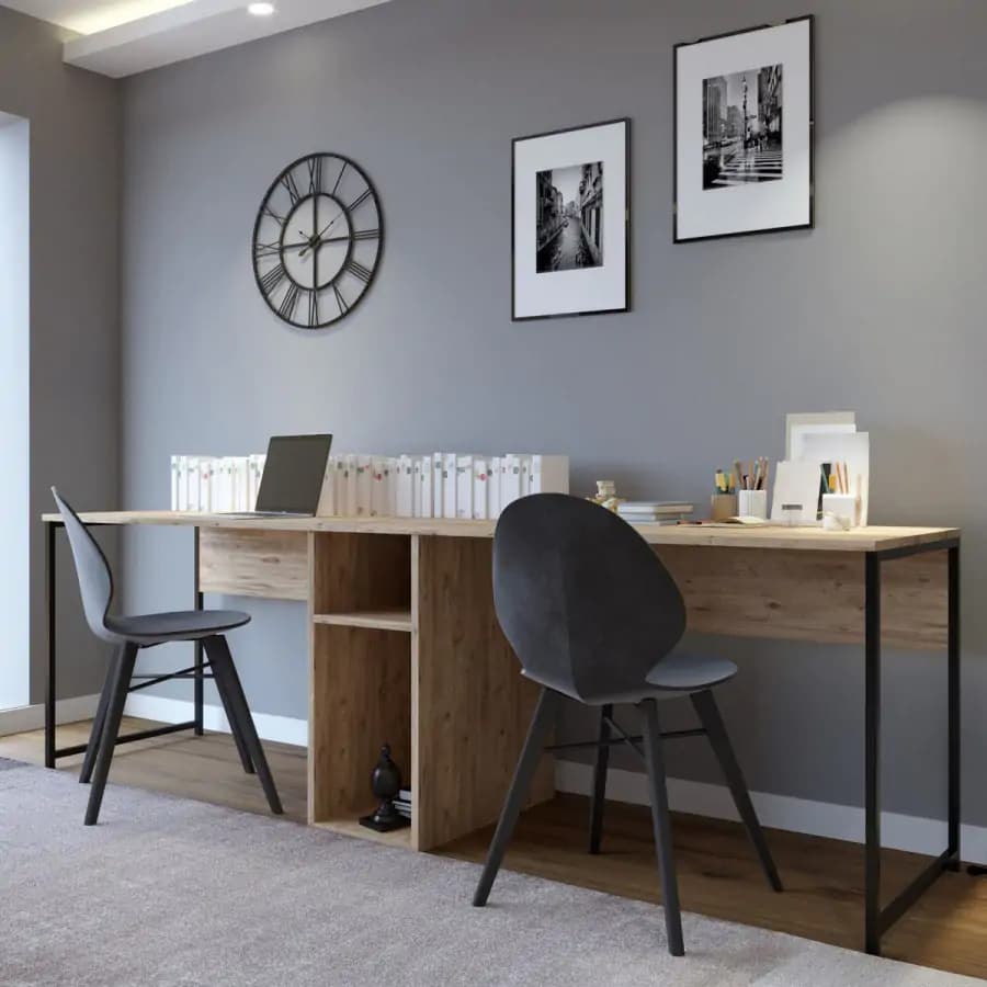 Casarredo Široký pracovní stůl LESLIE - dub - náhled 4
