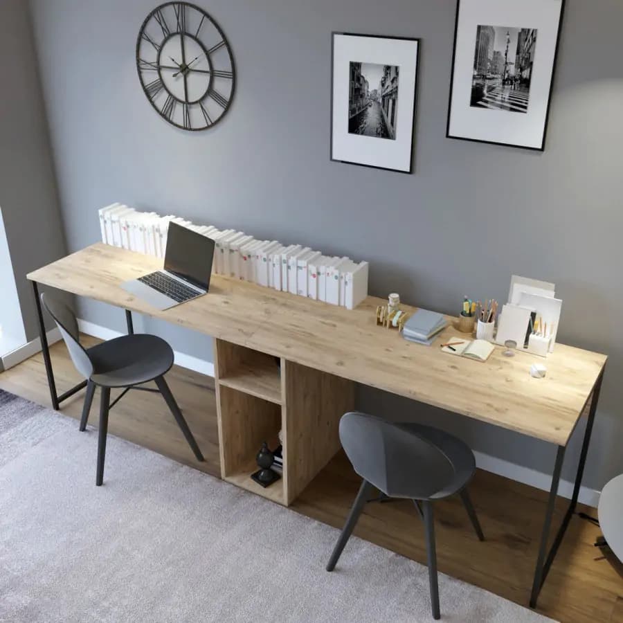 Casarredo Široký pracovní stůl LESLIE - dub - náhled 5