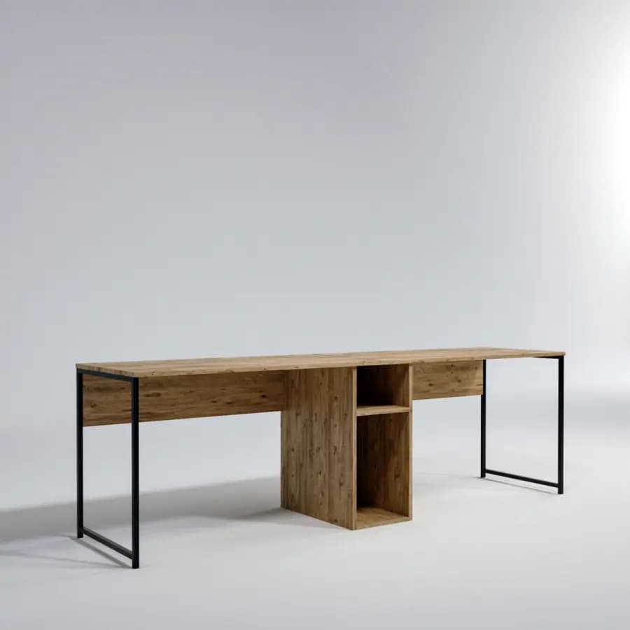 Casarredo Široký pracovní stůl LESLIE - dub - náhled 2