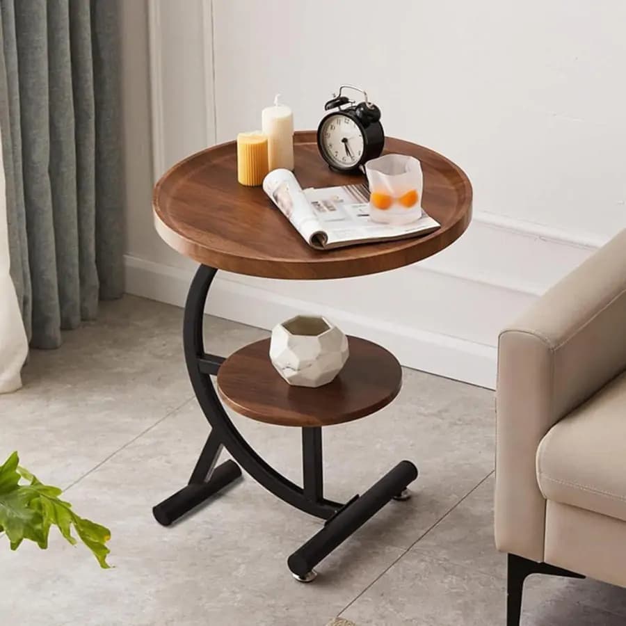 Casarredo Příruční stolek TUNNY - ořech/černá - náhled 2
