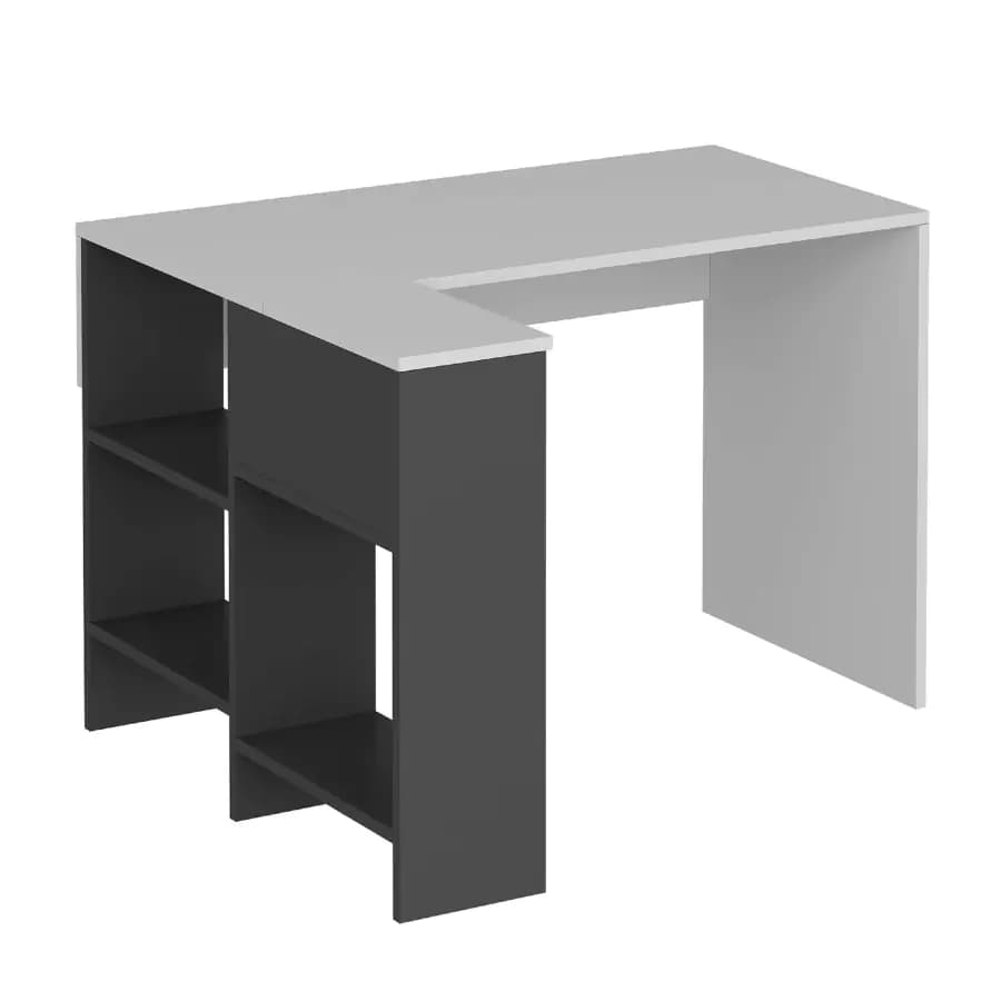 Casarredo Rohový psací stůl BUNBURY - bílá / antracit - náhled 2