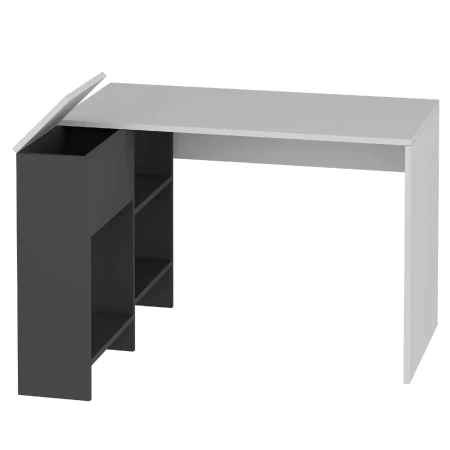 Casarredo Rohový psací stůl BUNBURY - bílá / antracit - náhled 5