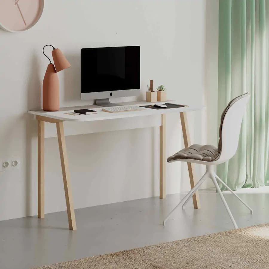 Casarredo Psací stůl MORPHEUS - bílý / světlá moka