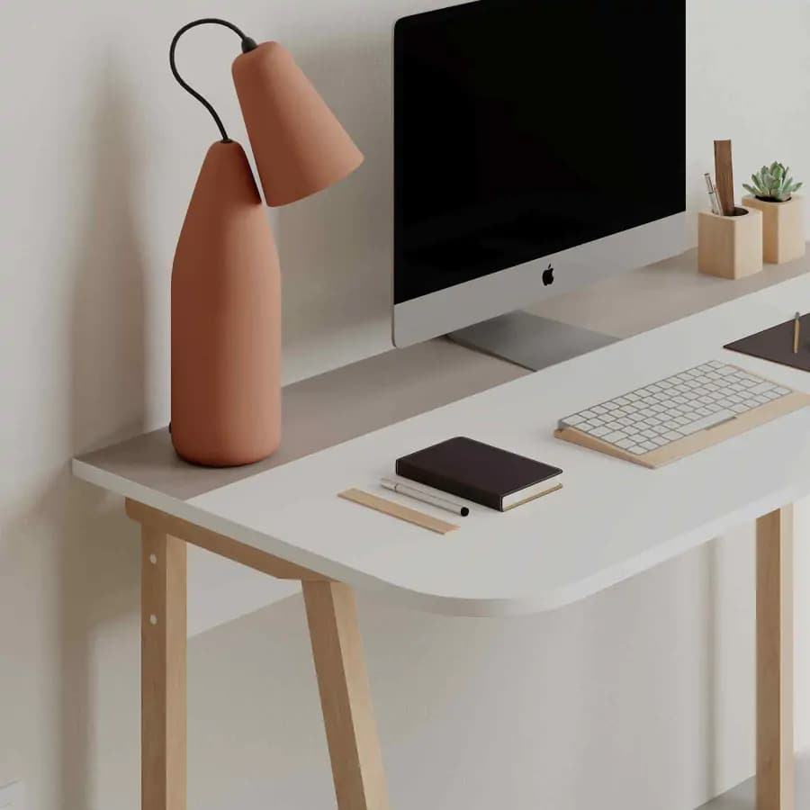 Casarredo Psací stůl MORPHEUS - bílý / světlá moka - náhled 4