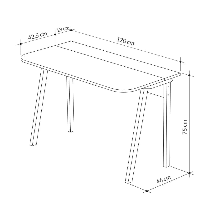 Casarredo Psací stůl MORPHEUS - bílý / světlá moka - náhled 5