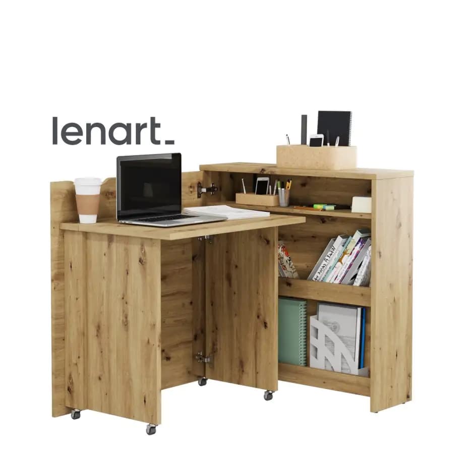 Casarredo Rozkládací psací stůl levý REBECCA -dub artisan - náhled 4