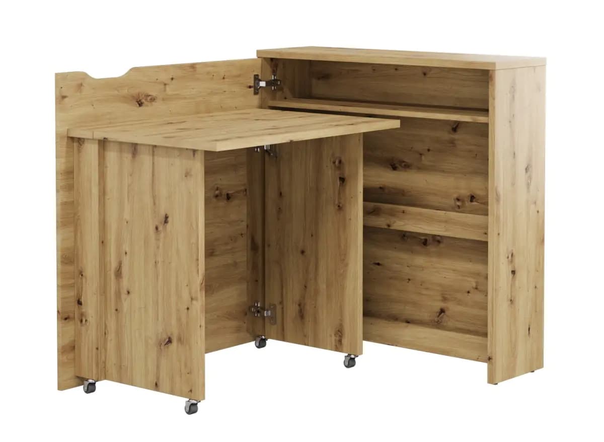 Casarredo Rozkládací psací stůl levý REBECCA -dub artisan