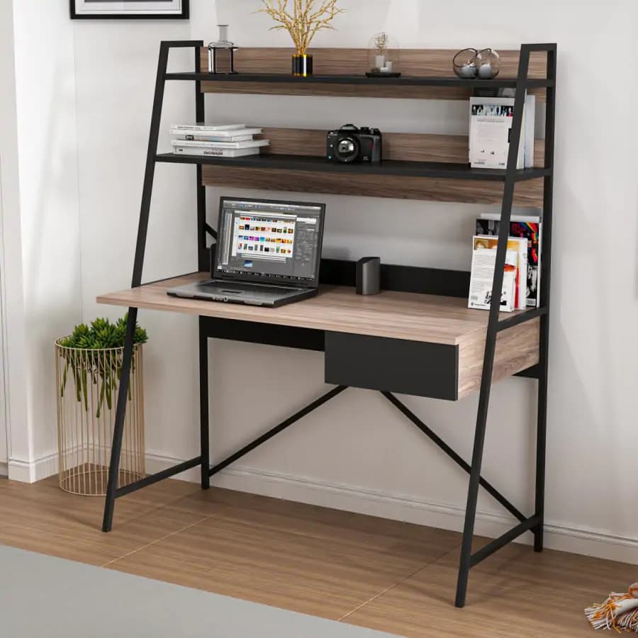 Casarredo Pracovní stůl ATHENY - ořech / černá - náhled 4