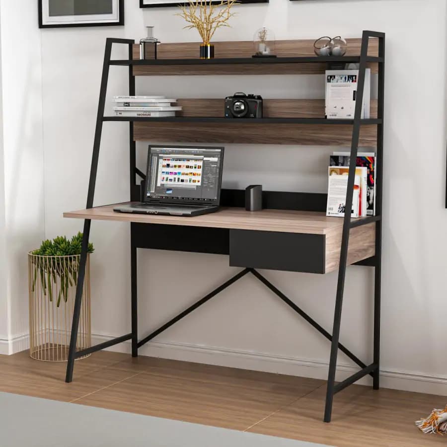 Casarredo Pracovní stůl ATHENY - ořech / černá - náhled 5