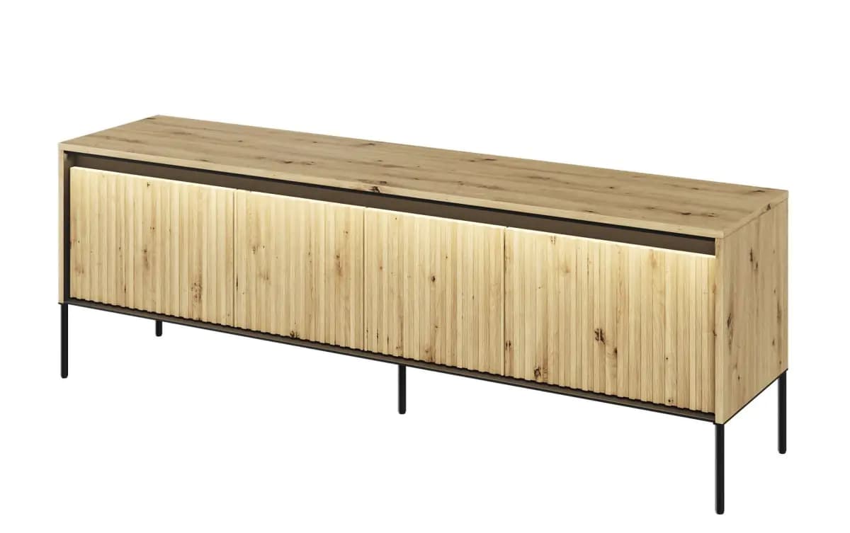 Casarredo Televizní stolek 4D s LED 167 IPOLIS - dub artisan