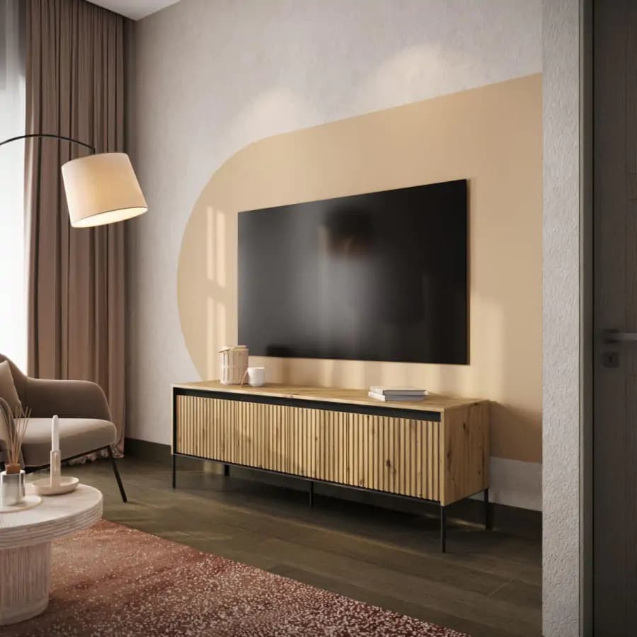 Casarredo Televizní stolek 4D s LED 167 IPOLIS - dub artisan - náhled 3