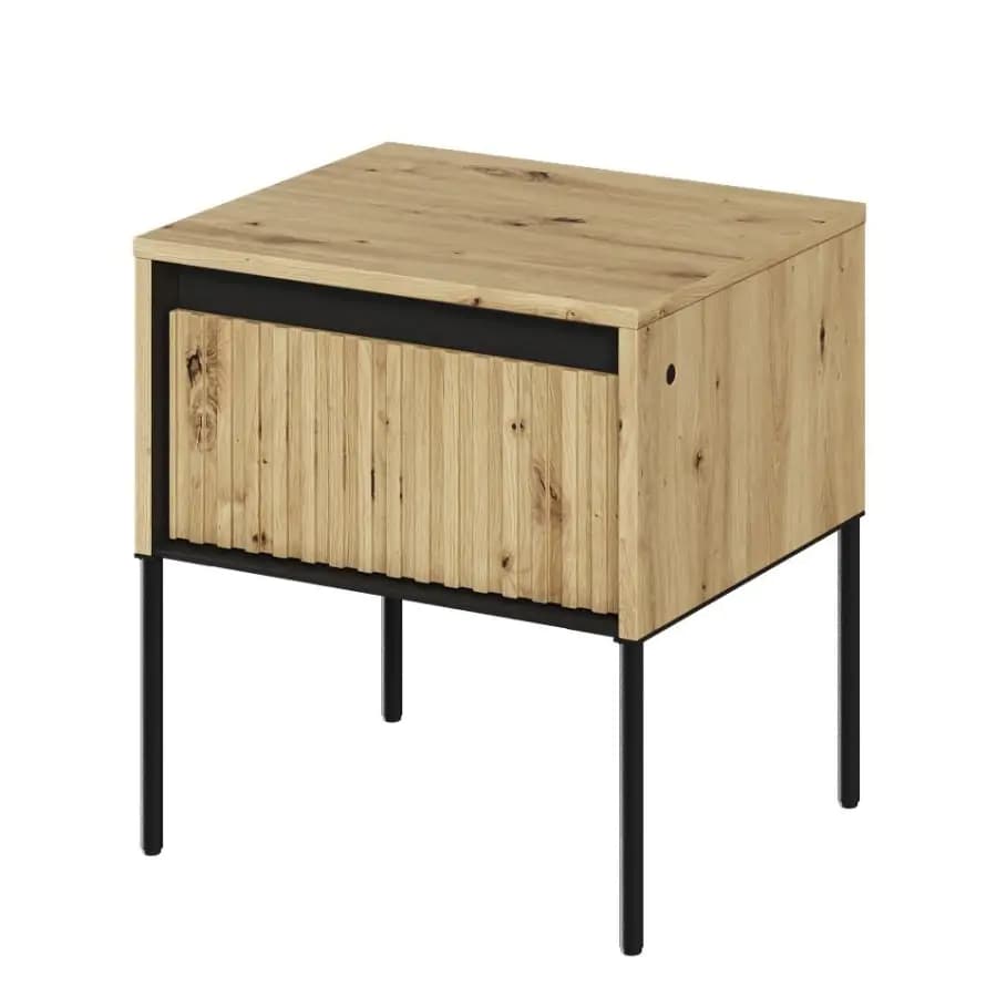 Casarredo Noční stolek 1S s LED IPOLIS - dub artisan - náhled 2