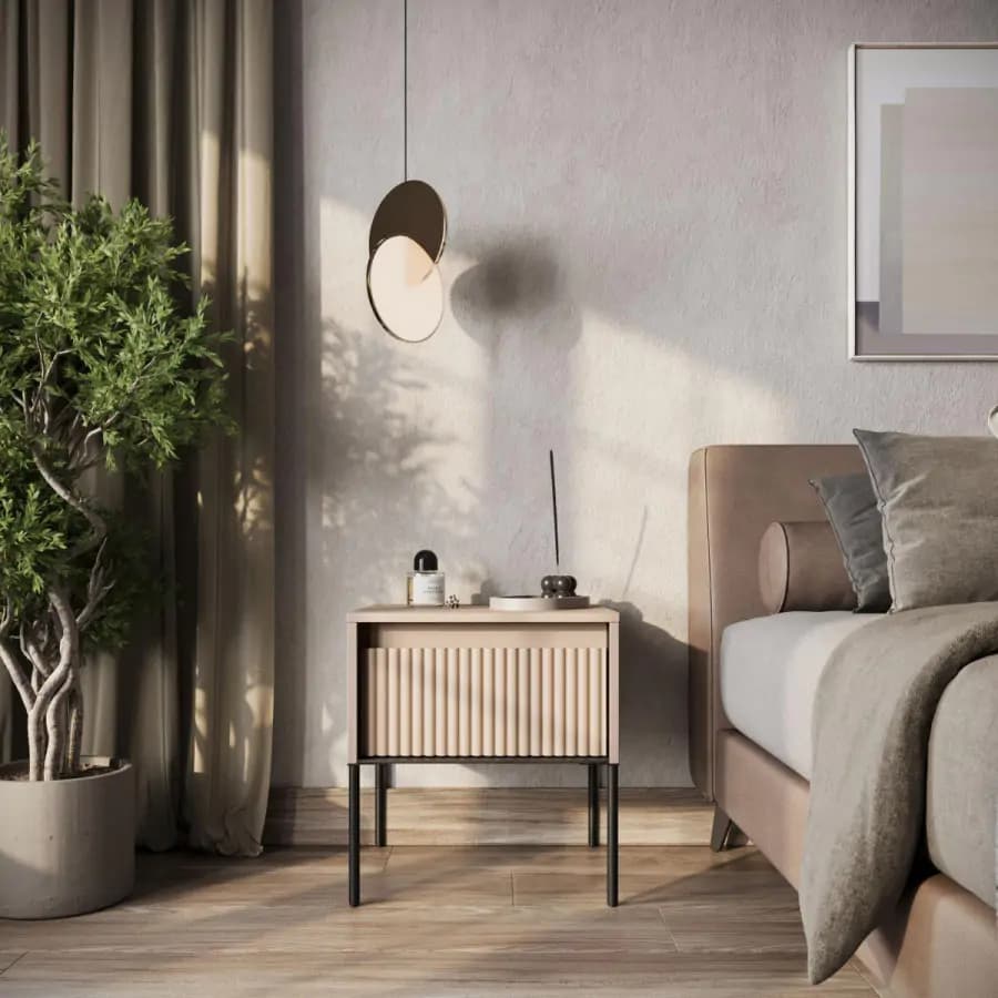 Casarredo Noční stolek 1S s LED IPOLIS - dub artisan - náhled 5