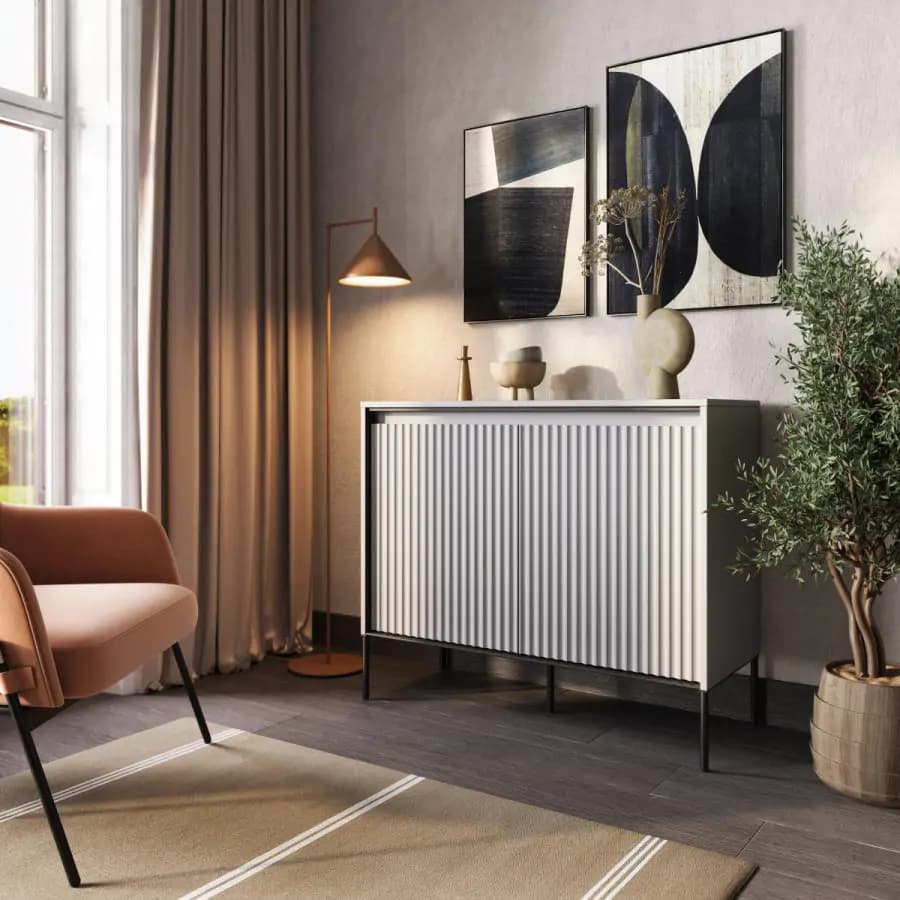 Casarredo Komoda 2D s LED IPOLIS - šedá - náhled 3