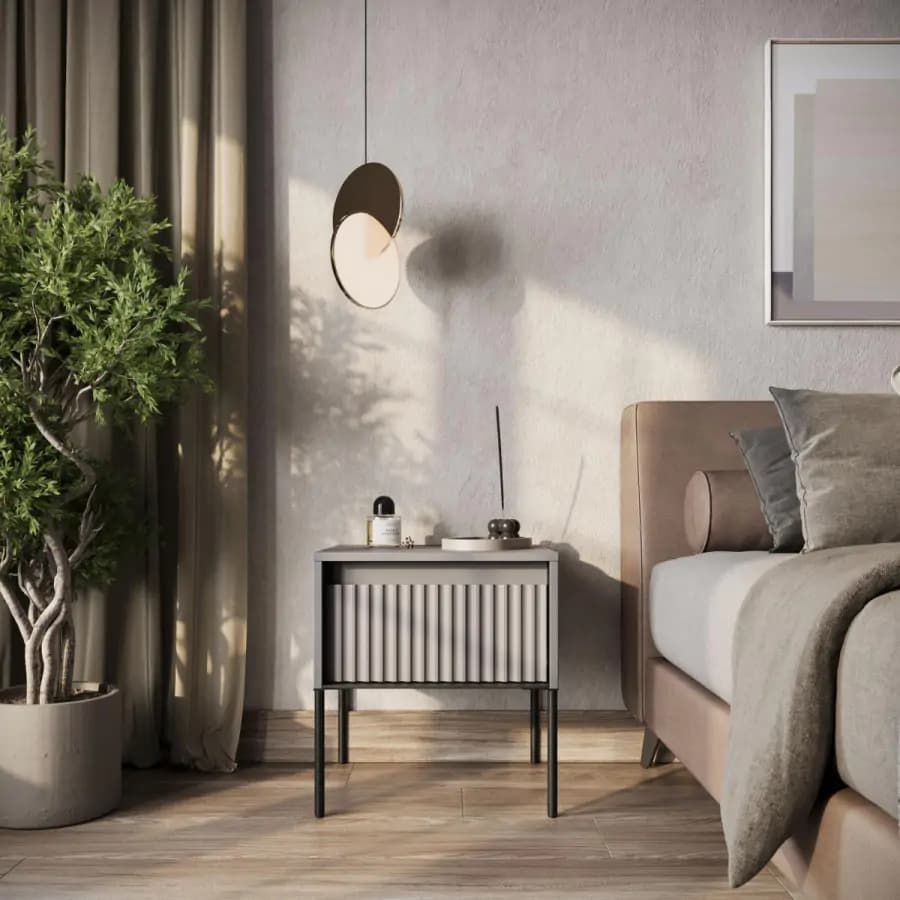 Casarredo Noční stolek 1S s LED IPOLIS - šedá - náhled 5