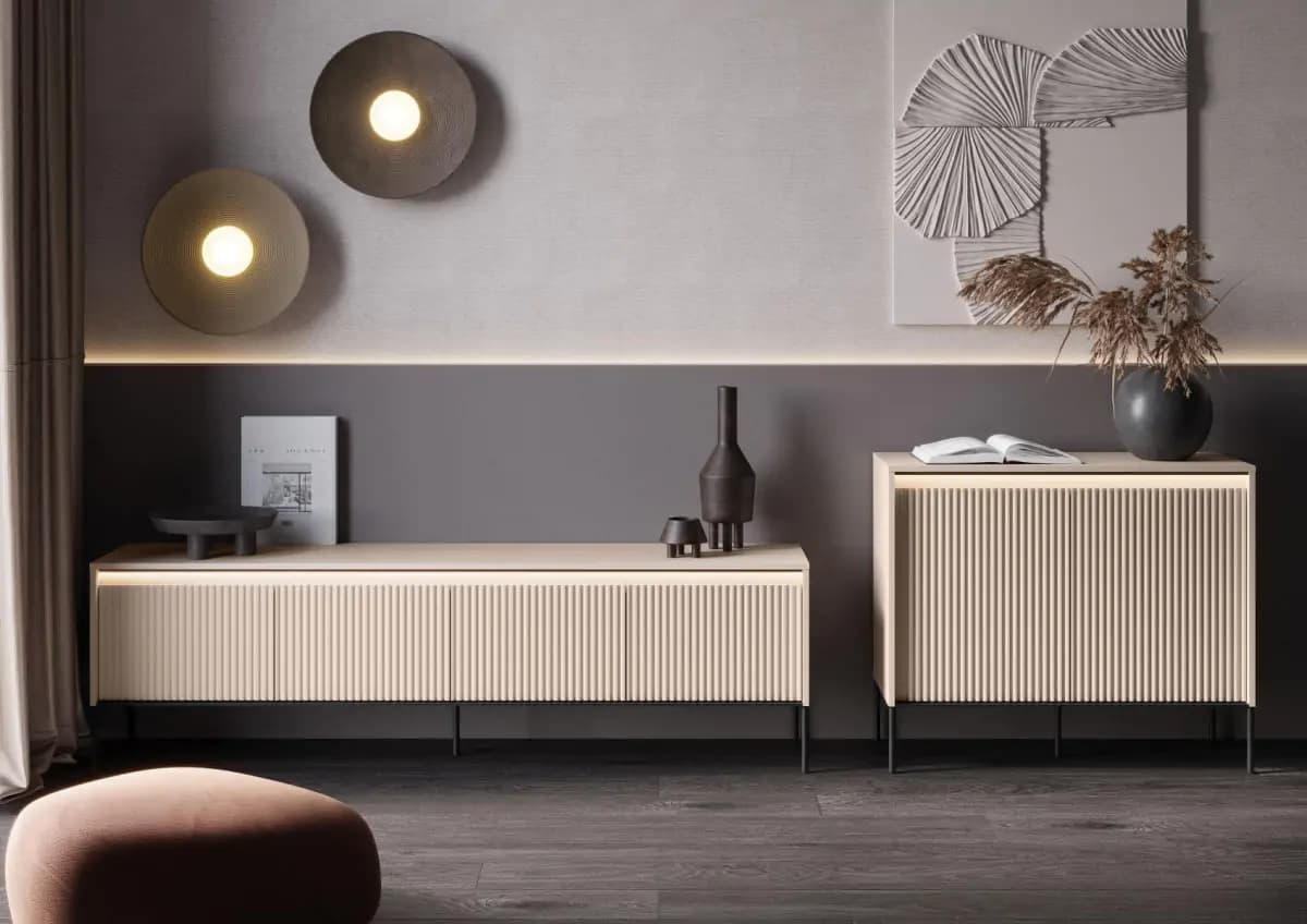 Casarredo Komoda 2D s LED IPOLIS - písková - náhled 3
