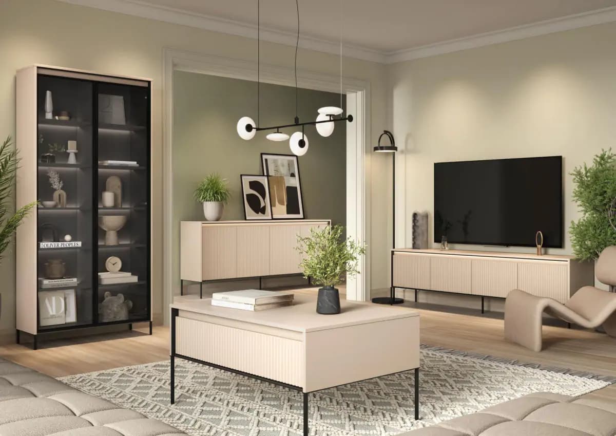 Casarredo Komoda 2D s LED IPOLIS - písková - náhled 4