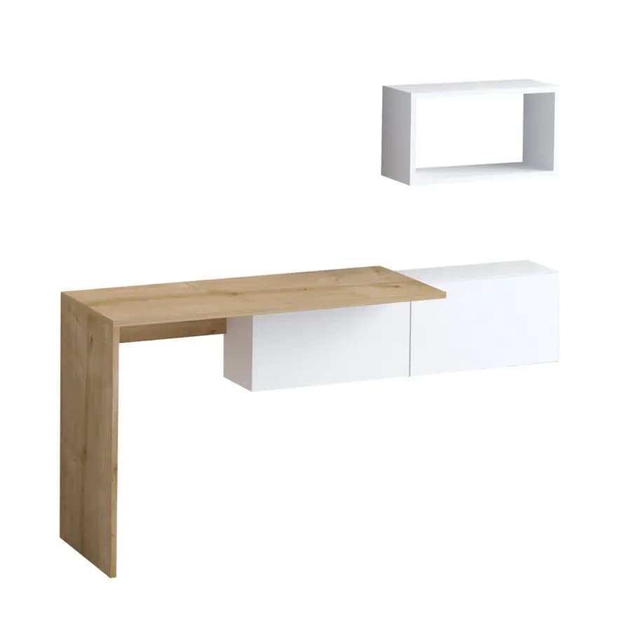 Casarredo Závěsný pracovní stůl Tiff - bílá/dub - náhled 2