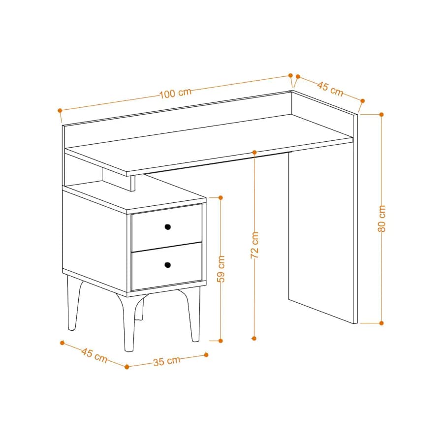 Casarredo Psací stůl Puuk - dub - náhled 4