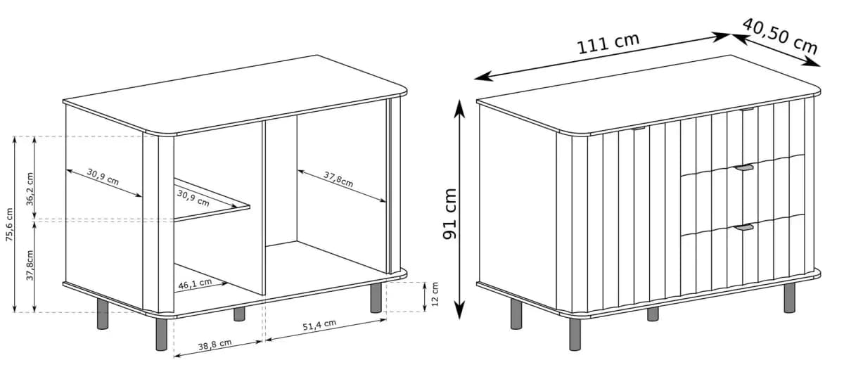 Casarredo Komoda 1D3S JOLY - alpská bílá - náhled 4