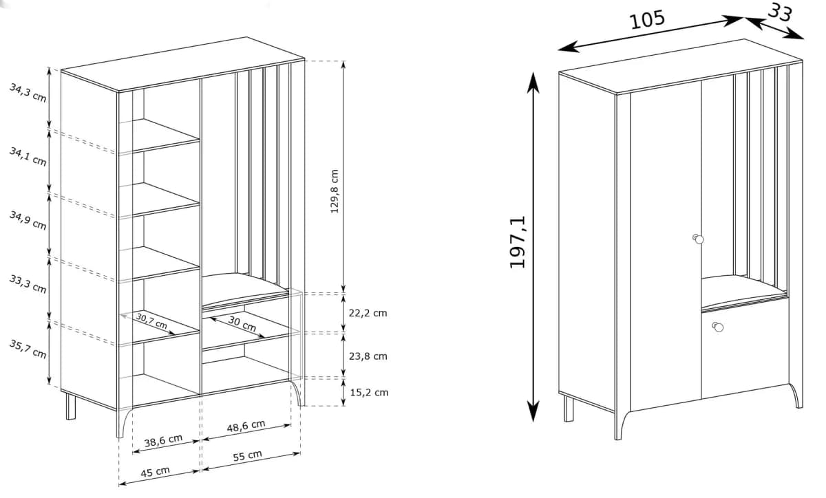 Casarredo Předsíňová stěna KENORA - kašmír - náhled 3