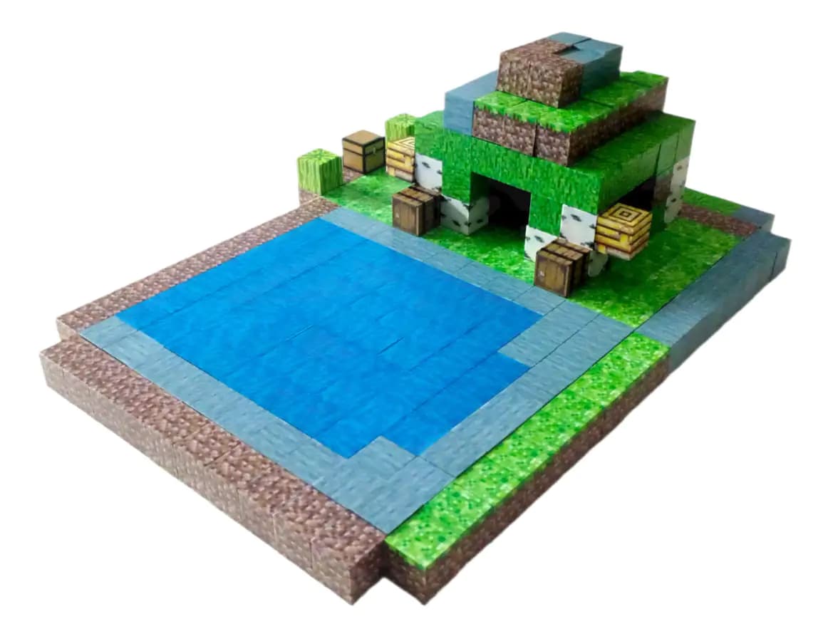 Toybit Minecraft Jungle Creek XXL Magnetická stavebnice MSTB2322 - náhled 5