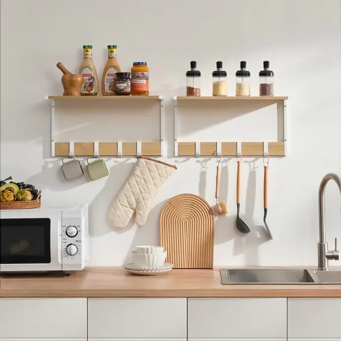 Autronic Sada nástěnných polic ABP-E1083 WT - náhled 4