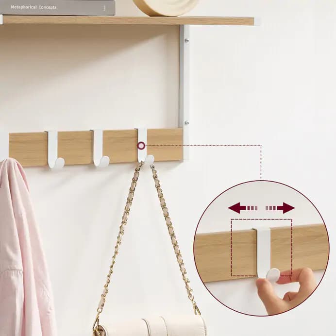 Autronic Sada nástěnných polic ABP-E1083 WT - náhled 5