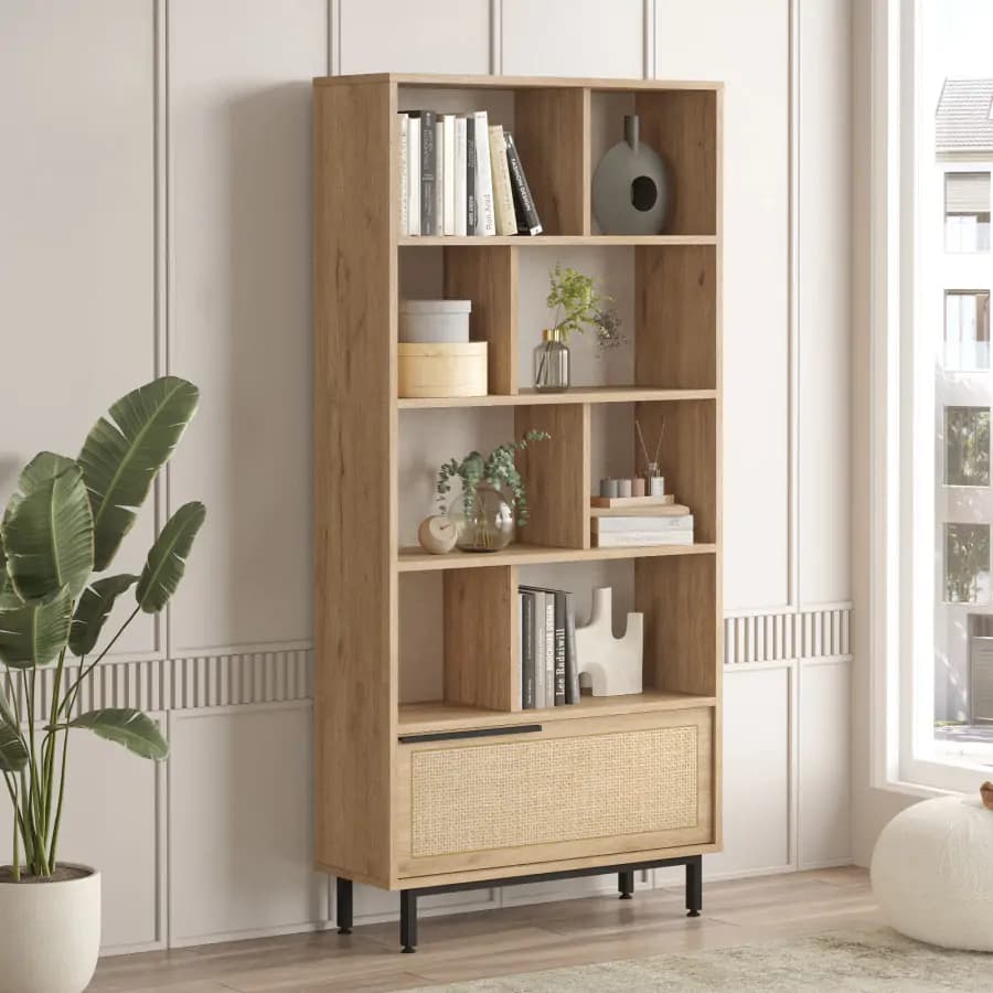 Casarredo Regál SALTILO - dub/jutový vzor - náhled 4