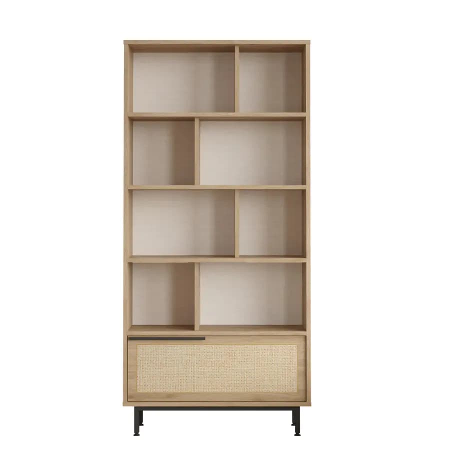 Casarredo Regál SALTILO - dub/jutový vzor