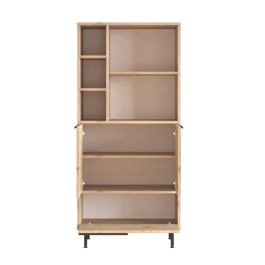 Casarredo Skříňka na mikrovlnku VERACRUZ - dub/jutový vzor - náhled 3